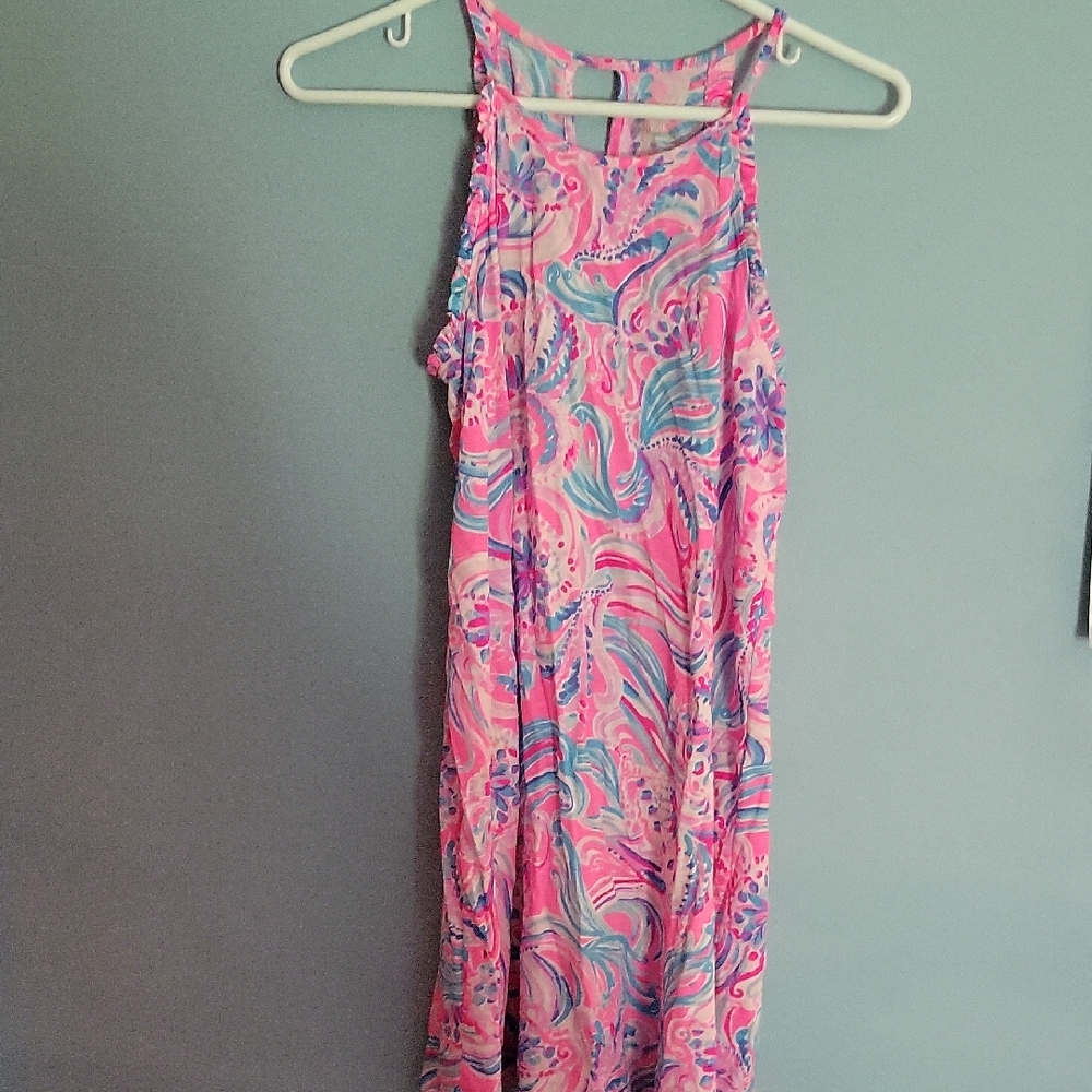 Lilly Pulitzer Pink and Blue Kids Casual Dress